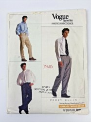 2209  VOGUE PERRY ELLIS MR TAPER- STRAIGHT PANTS PATTERN 26-30'', 32-36''
